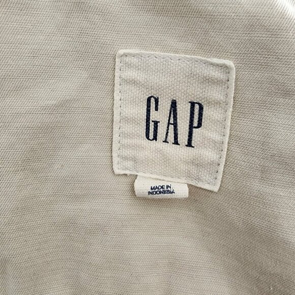 GAP Tan Camo Utility Jacket SZ M 4 pocket snap closure - Picture 5 of 5